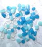 Tumbled Frosted Glass - Mixed Sizes - Various Amounts - Light Blue Sea Glass - Image 5