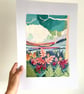 Maximalist Art Print - Abstract Landscape - Colourful Art Print - Wall Art - Image 2