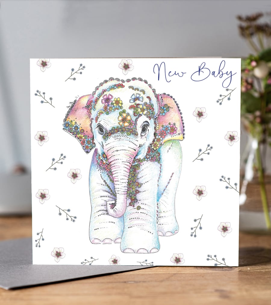 Baby Elephant greeting card 