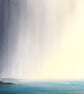 Summer storm passing over OOAK watercolour atmospheric coastal painting
