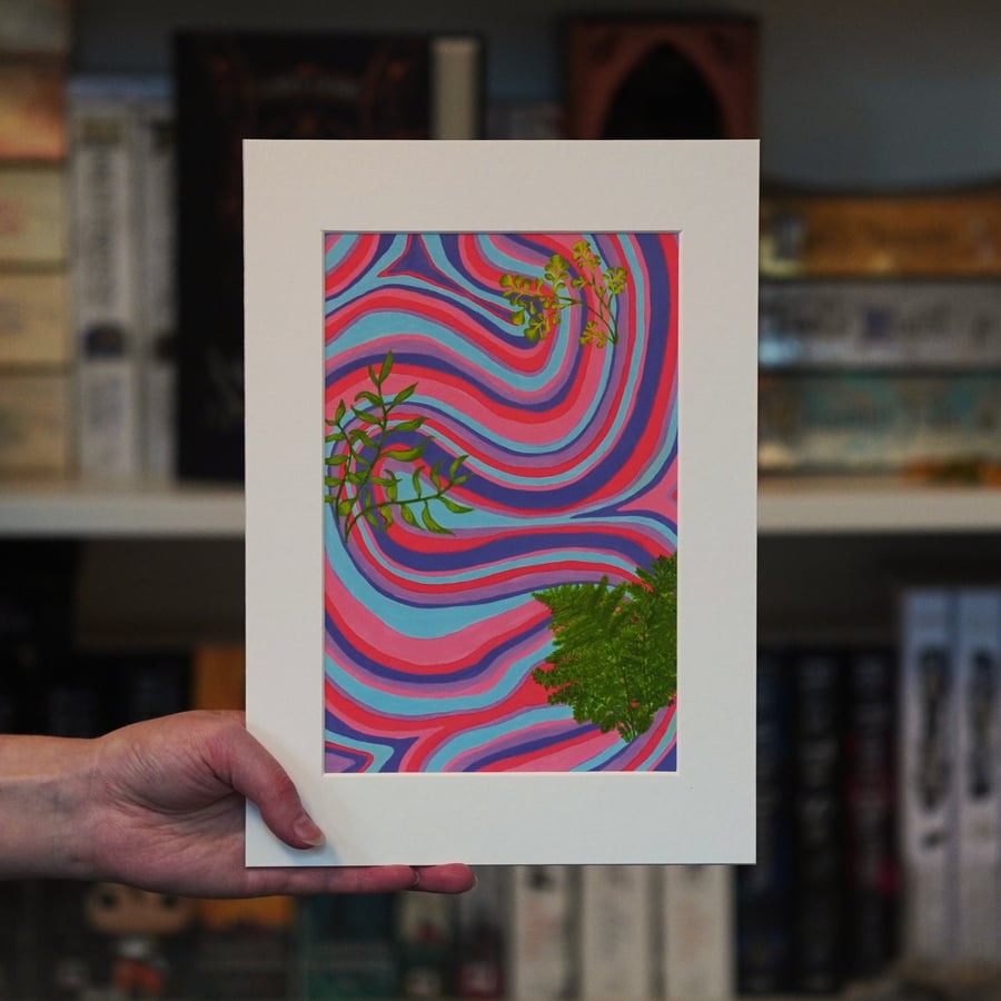 Swirly Ferns Original Art Print