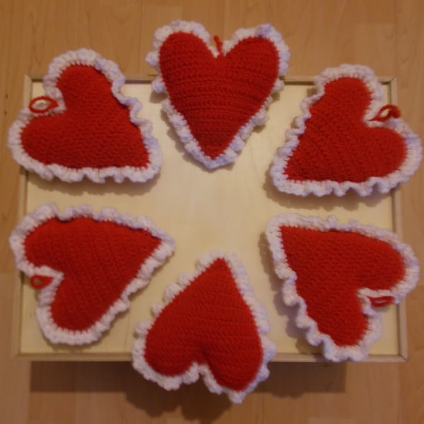 crochet love hearts