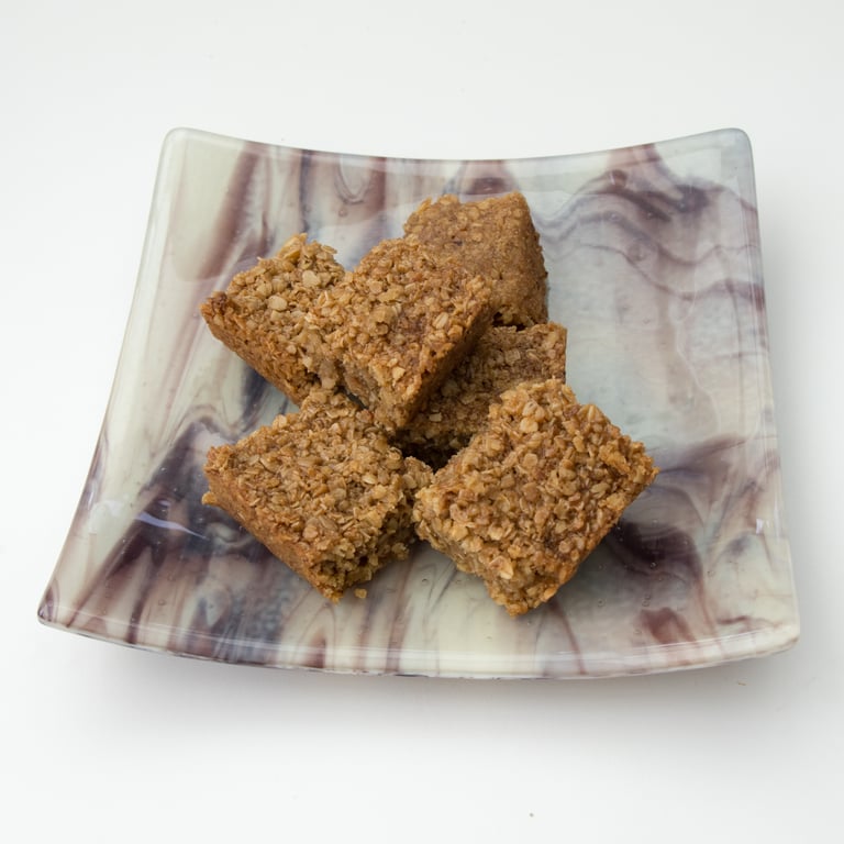 Streaky Brown and Cream 20cm Square Platter - 9145