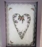Embroidered Heart Picture with scalloped frame