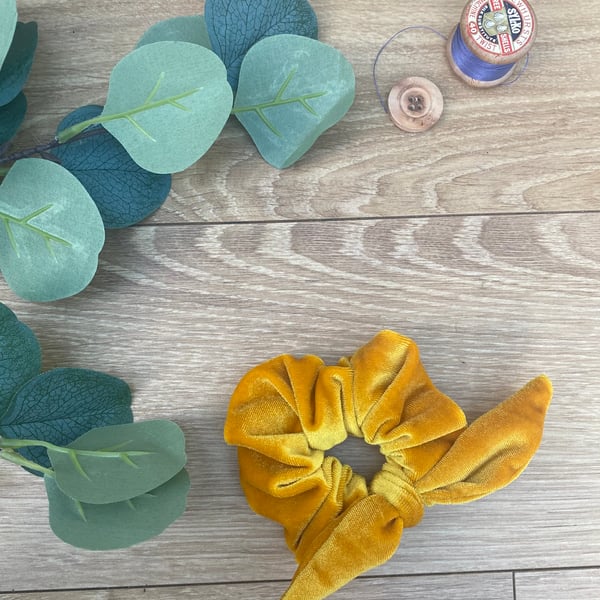 Velvet stretchy Knot Scrunchie, hair tie