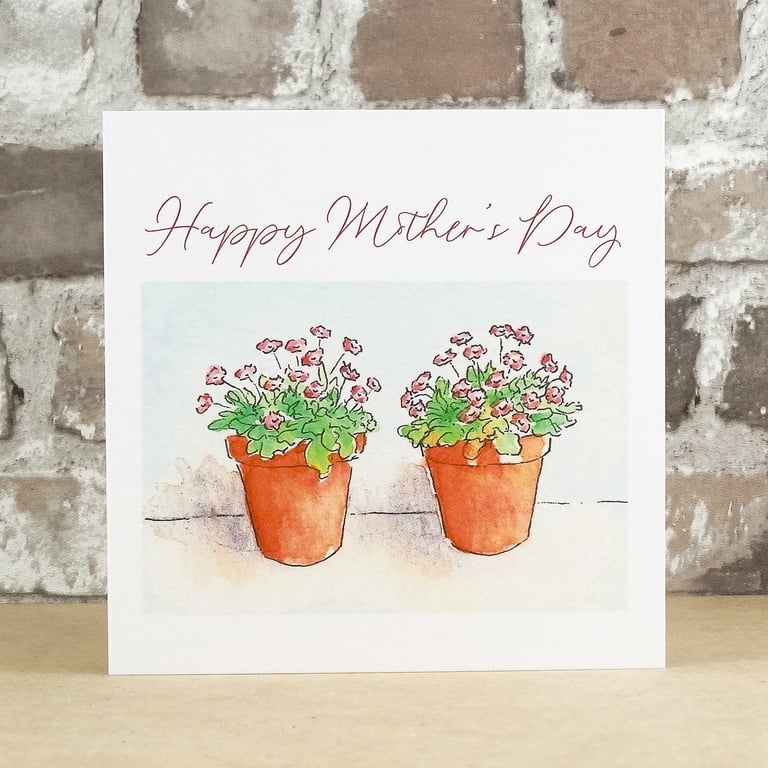 Mothers Day Card Flower Pots