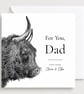 Personalised Highland Cow Father's Day Card