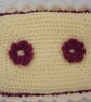 Granny Square Crochet Dolls Blanket And Pillow Set Cream And Pink - Image 5