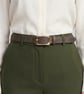Dark Patina Full Grain Pull-Up Belt Gold-Tone Rectangular Buckle 25mm - Image 2