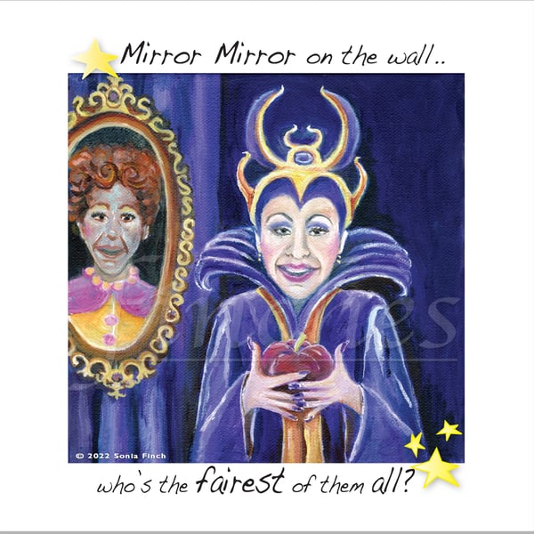 Mirror Mirror! - Pantomime Christmas, Greeting & Thank you Card