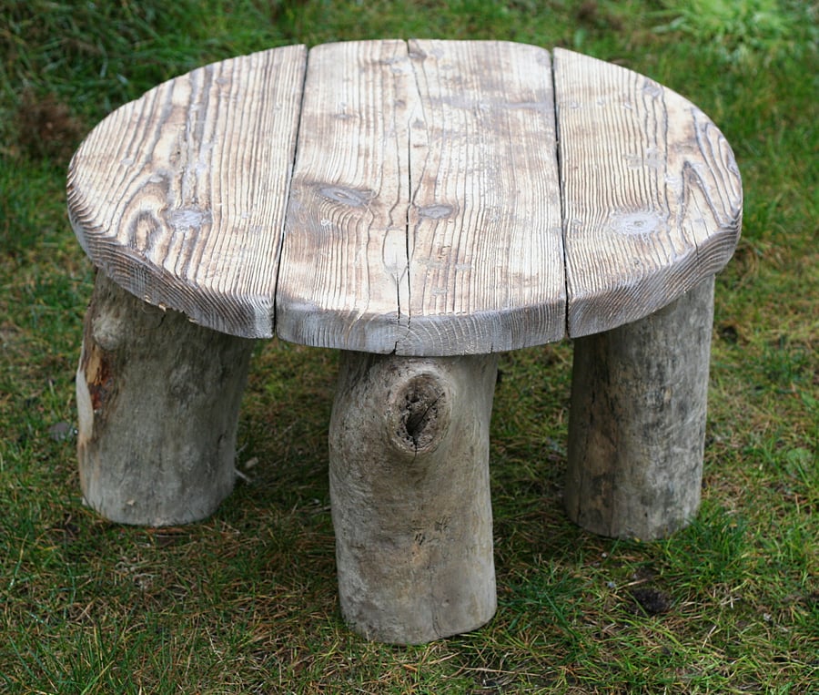 Driftwood Coffee Table, Drift Wood Side Table, Low Round end table