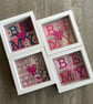 Be My Love Framed Textile Art. Free Motion Embroidery. Fabric Appliqués. 