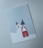 Modern graphic characters Christmas card pack of 6 cards with envelopes - Image 3