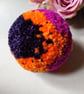 Hanging Pompom Decoration, Large Fluffy Pompom Bauble, Fibre Art. - Image 4