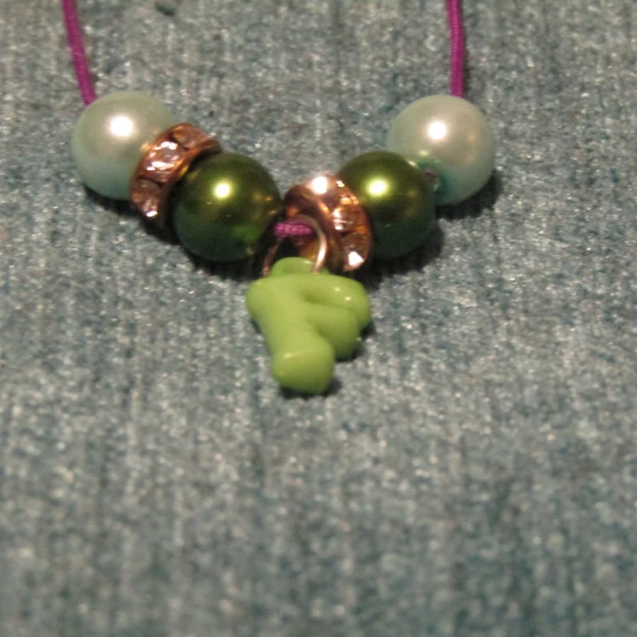 Children's 'F' Initial Necklace