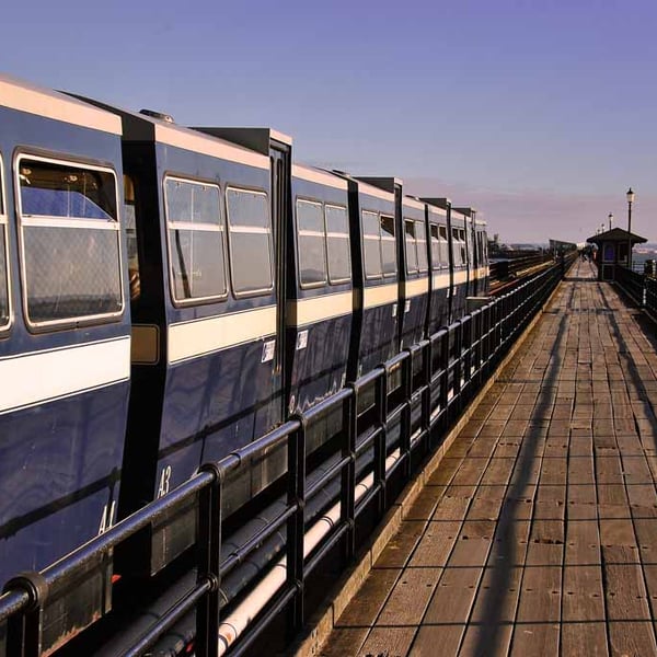 Southend on Sea Pier And Railway Train Essex UK 18"x12" Print