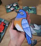 Western bluebird door topper, miniature North American bird ornament, blue bird. - Image 10