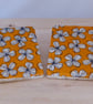 Marble 'Orange Floral' Coasters - Image 1