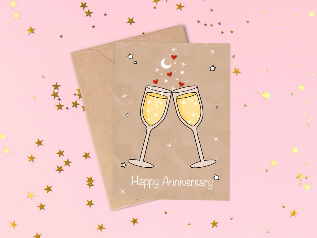 Happy Anniversary Greeting Card, Golden Wedding Anniversary. 