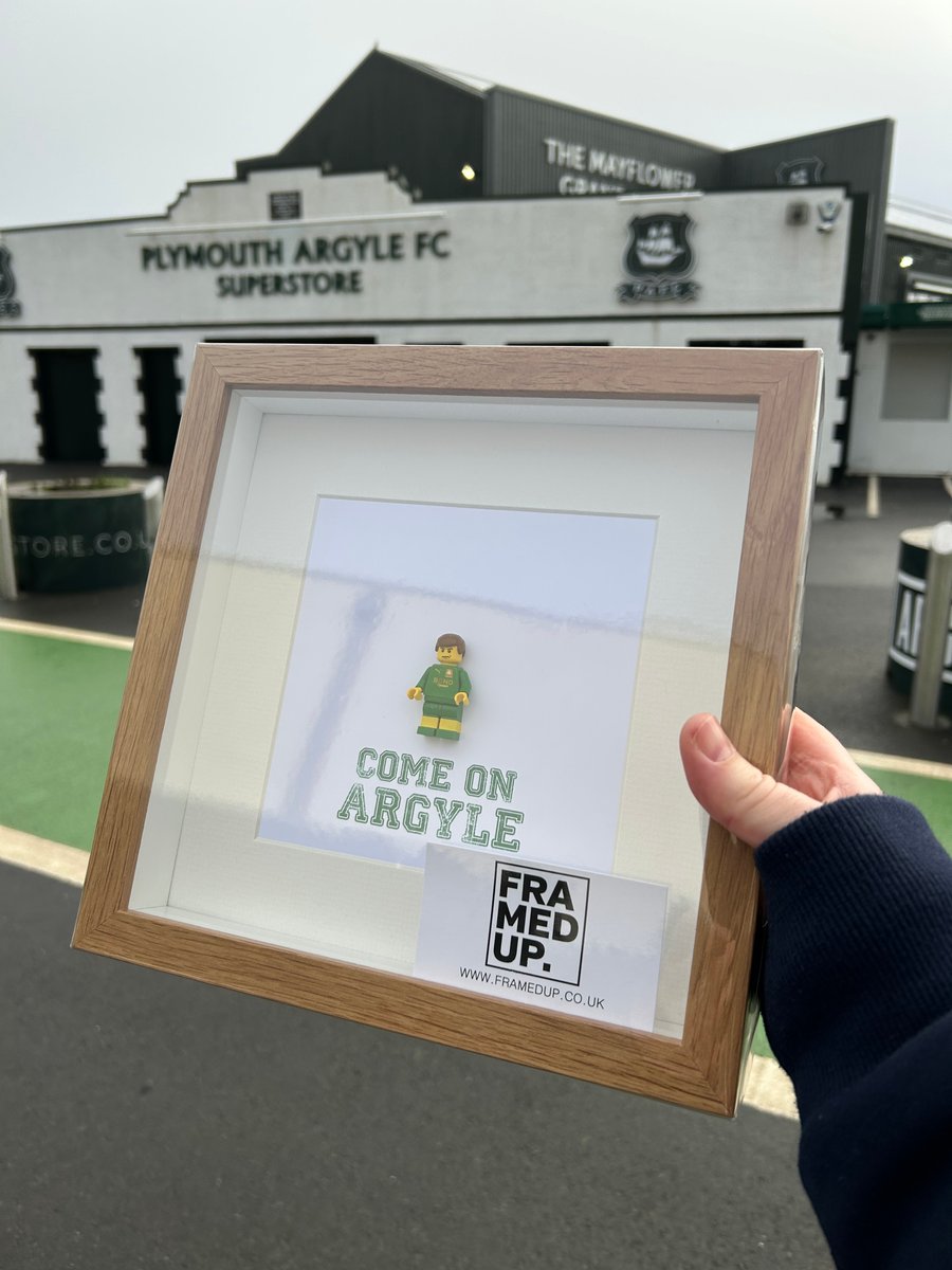 PLYMOUTH ARGYLE - Framed custom Lego minifigure 