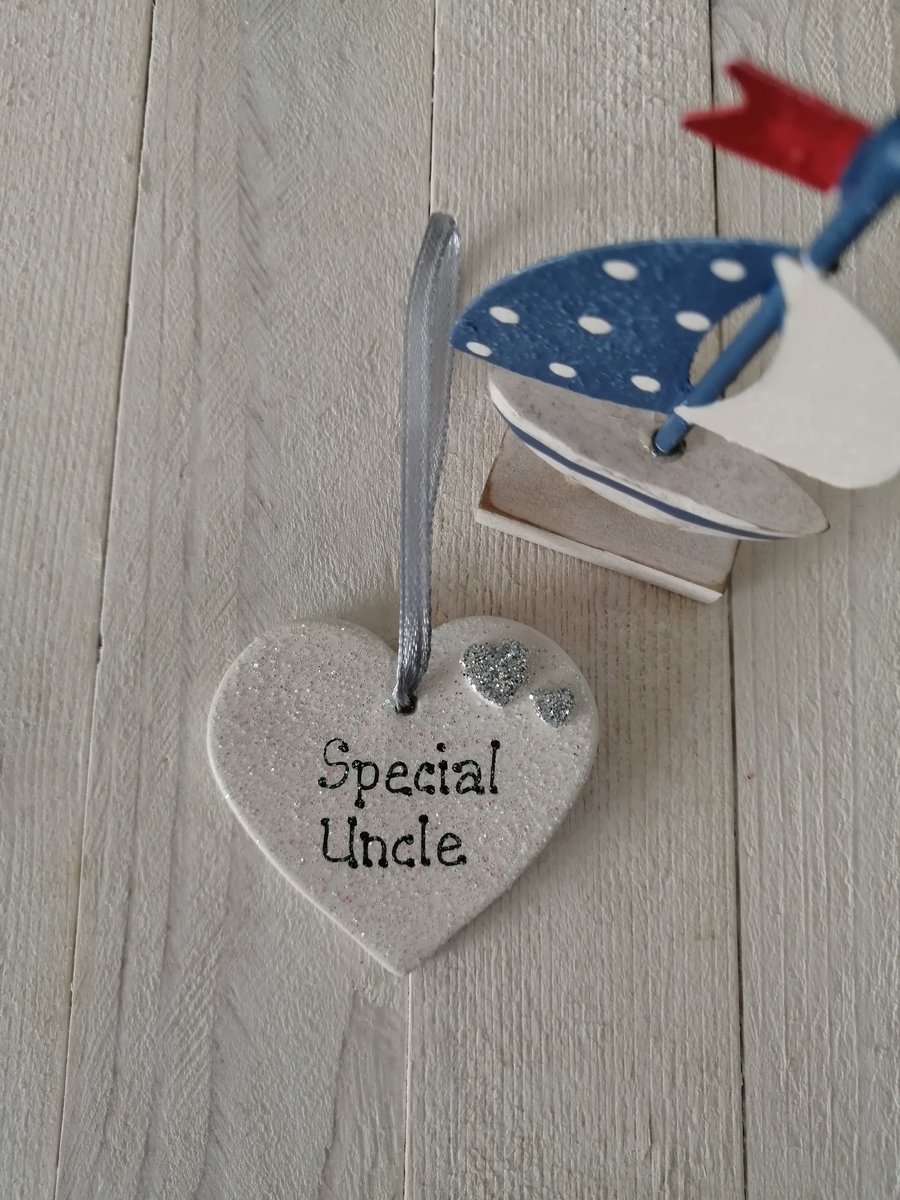 Small Ceramic Heart - Uncle