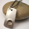 Imprint Me Silver Fingerprint Dog Tag Necklace Small Family