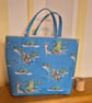 Christmas gift bag: Peter Rabbit on blue