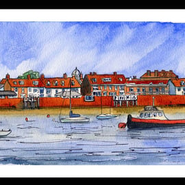 Original Watercolour - The Quay from Across the Water