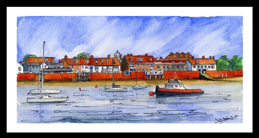 Original Watercolour - The Quay from Across the Water
