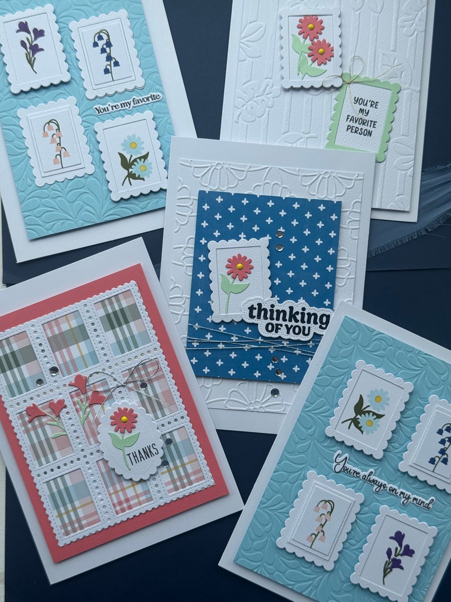 Set of 5 handmade cards. "You are my favourite" themed. Cards are blank inside