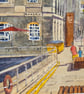 Royal William Yard  Plymouth Original Ink and Watercolour Painting Mounted - Image 3