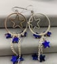 Blue Hematite Star Dangle Drop Earrings - Image 7