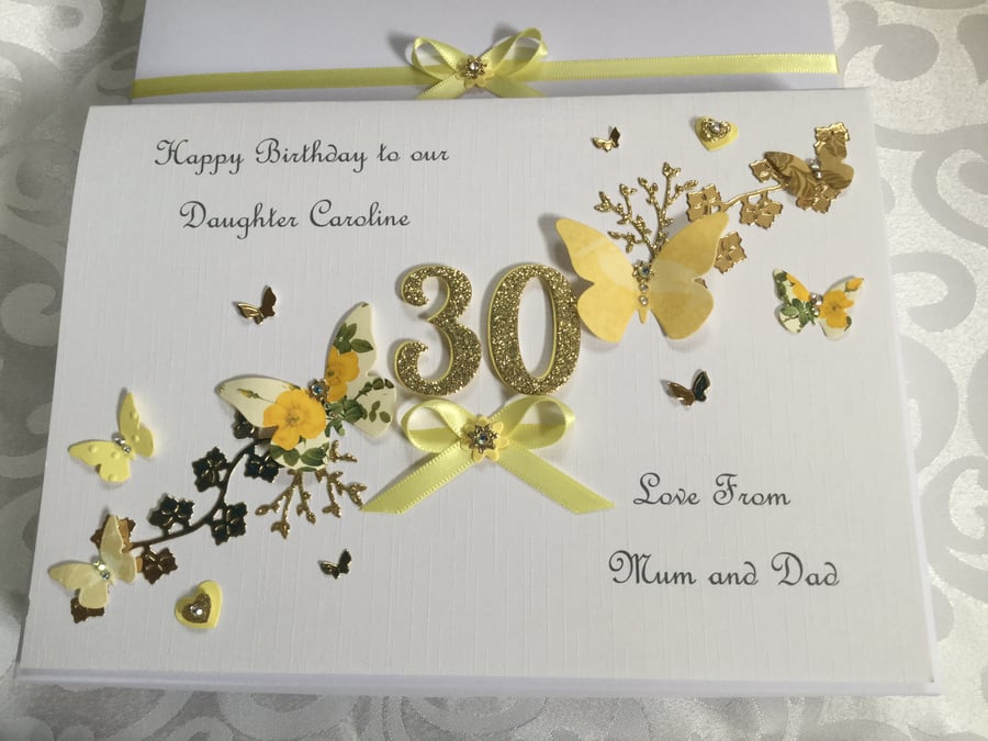 Personalised Birthday Card Gift Boxed Daughter Mum Granddaughter Any Age