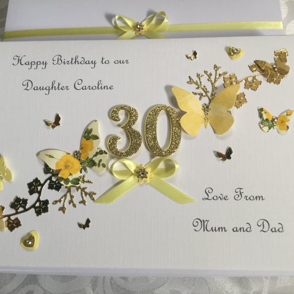 Personalised Birthday Card Gift Boxed Daughter Mum Granddaughter Any Age