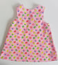 Pink summer dress, 12-18 months, A Line dress, birds, toadstools,  - Image 3