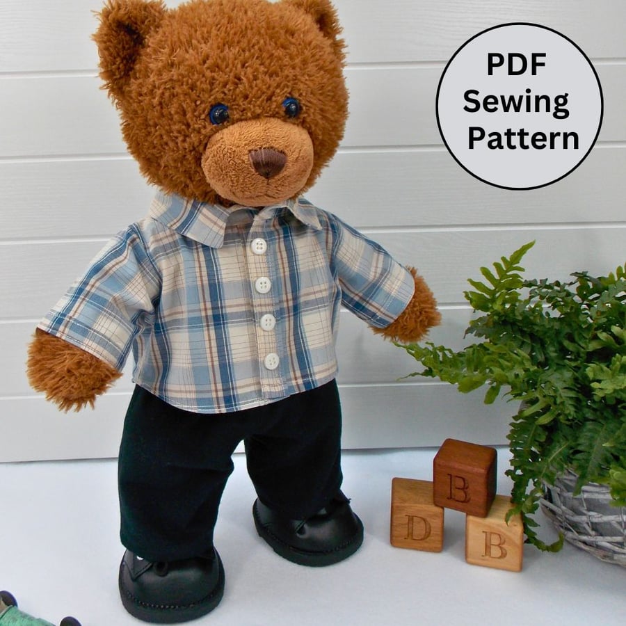 Teddy Bear Trousers Sewing Pattern (Fits 16-18inch teddy bears)