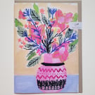 Pink Vase card