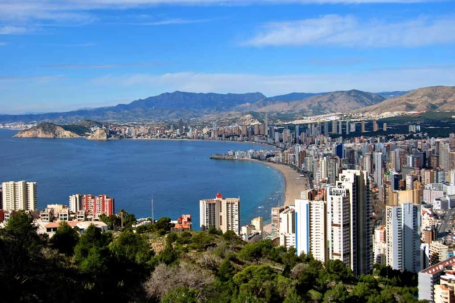 Benidorm Cityscape Skyline Spain Photograph Print