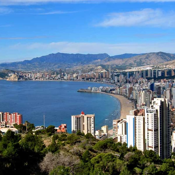 Benidorm Cityscape Skyline Spain Photograph Print