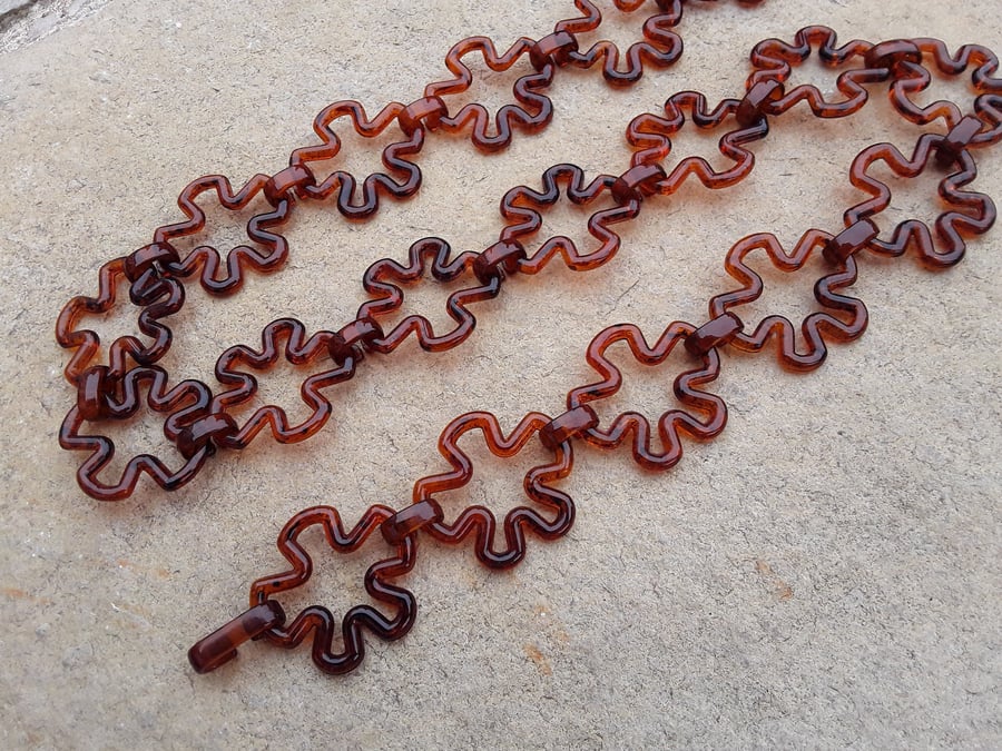 Italian Tortoise shell (acrylic) Belts,2 designs(FLOWERS)