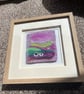 Needle felt picture and matching brooche moorland scene with sheep and heather  - Image 4