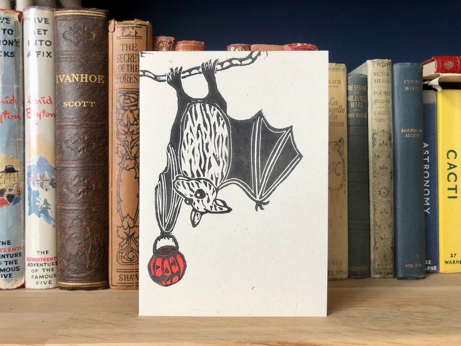 Trick or Treat Bat Card