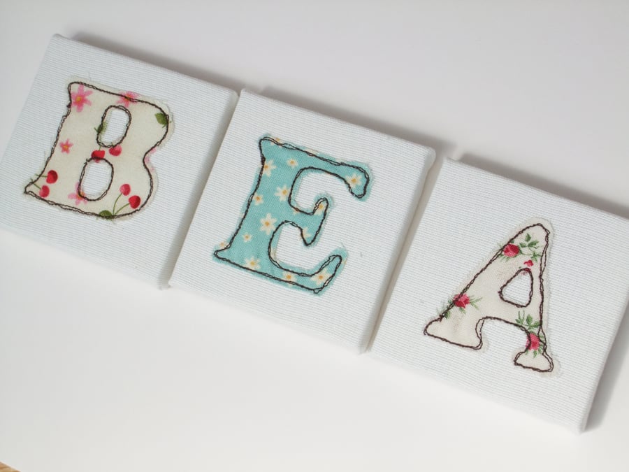 Large Canvas Letters 20x20cm - Child's Name Letters - Nursery Decor