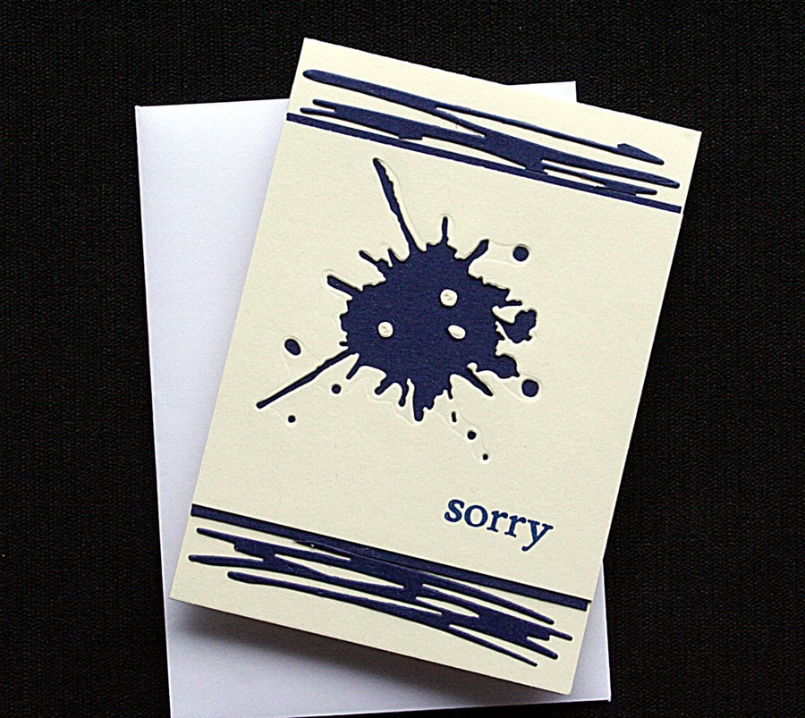 Blot -  Handcrafted Sorry Card - dr16-0043