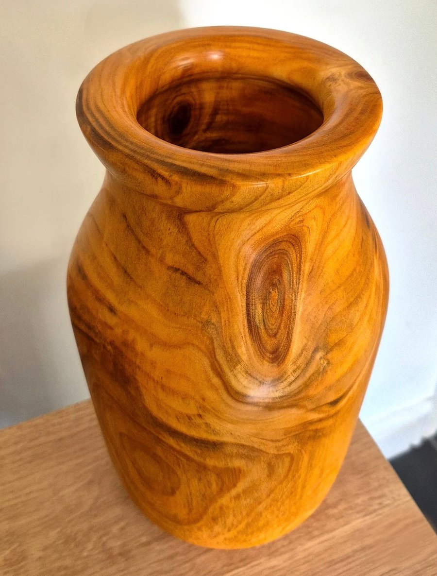 Beautiful Cherry wood vase 