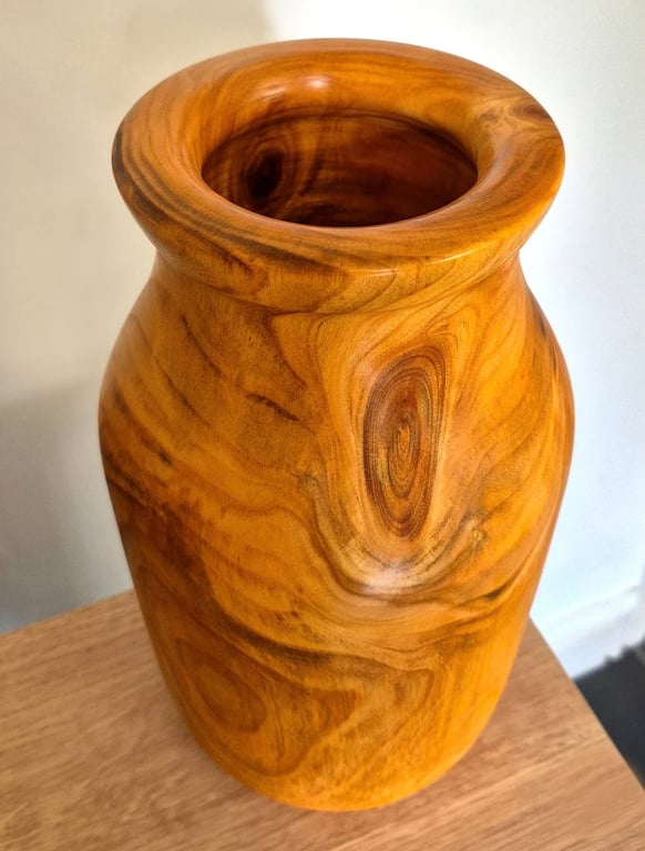 Beautiful Cherry wood vase 