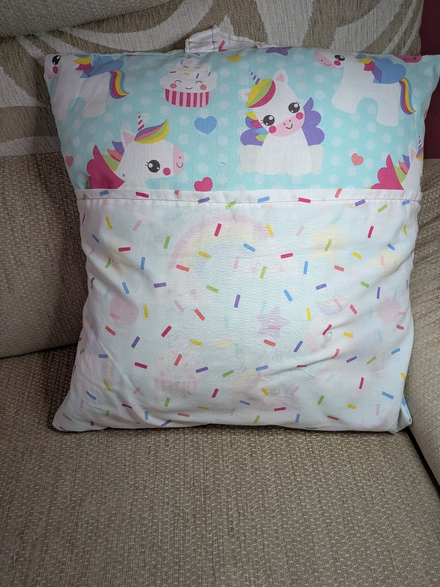 Image of Unicorn and sprinkles book cushion 