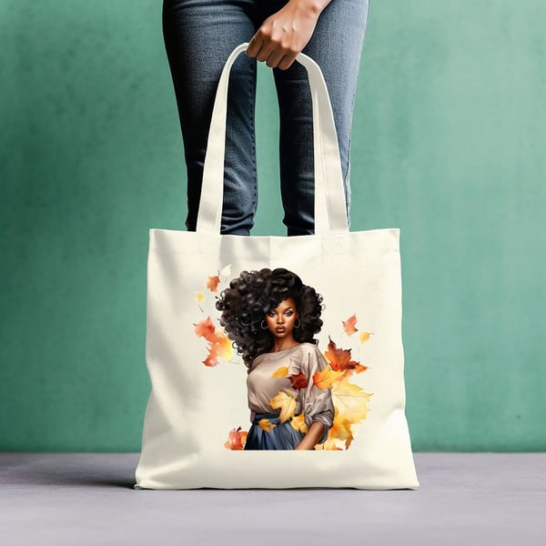 Casual Pretty Girl Bag Tote Cotton Shopping Bag.