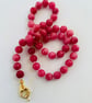 Rhodochrosite semi precious stone necklace  - Image 3