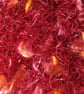 Lovely Thick Scarf In Red Sparkly Yarn With Ribbons Of Deep Pink (R875) - Image 4